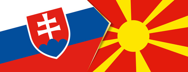 Slovakia and Macedonia flags, two vector flags.
