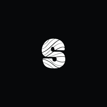 S Letter Modern Streetwear & Clothing Fashion Brand Logo Design Minimal Black & White Editable Vector Scalable Social Media Platform