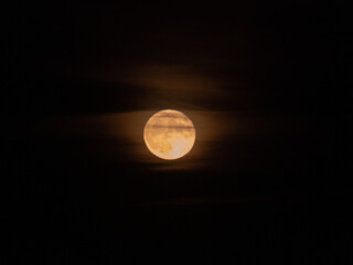 full moon in the night with clouds