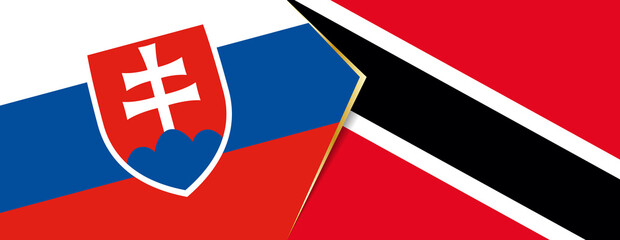 Slovakia and Trinidad and Tobago flags, two vector flags.