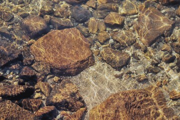 Rocks under water
