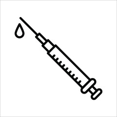 syringe icon. vector medical. vector illustration