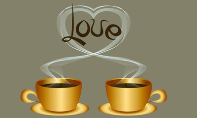 cup of coffee with heart