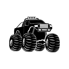 Illustration of a cartoon monster truck © Yanto Budiono Nurhidayat/Wirestock