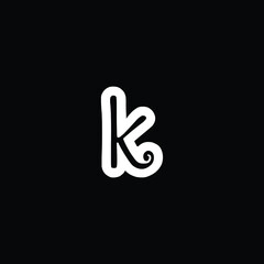 Naklejka na ściany i meble K Small Letter Kids Fashion Logo Vector Icon Editable free download stock Clothing brand Logo Design