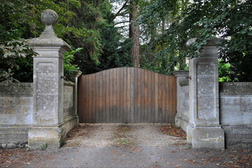 gated entrance of a mansion