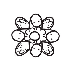flower free form line style icon vector design