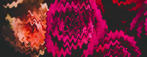 Colorful abstract fluid curved lines pattern. multi color striped background, dynamic ripple, illusion of movement, rose motive