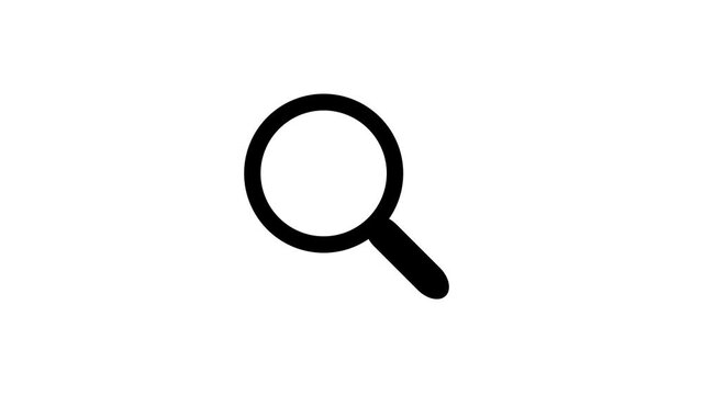 4k Search line icon motion graphic animation