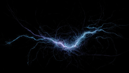 Blue lightning, abstract plasma design
