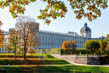 Gatchina palace and park in autumn, Russia