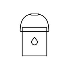 bucket of paint Element of building icon for mobile concept and web apps. Thin line bucket of paint icon can be used for web and mobile. Premium icon on white background