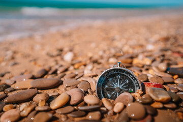 compass, direction, north, travel, east, west, south, navigation, macro, isolated, equipment,...