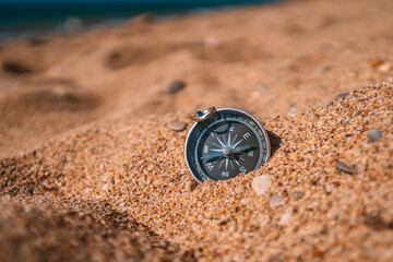 compass, direction, north, travel, east, west, south, navigation, macro, isolated, equipment,...