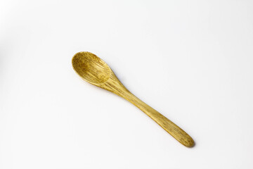 Olive Holz Löffel isoliert braun freigestellt