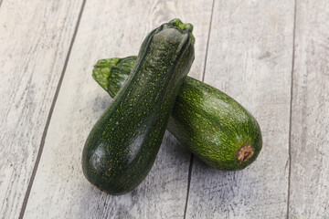 Raw ripe zucchini