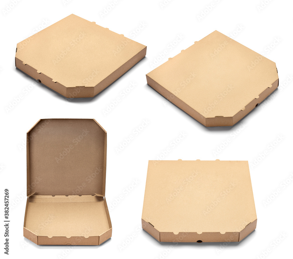 Sticker pizza box food cardboard delivery package