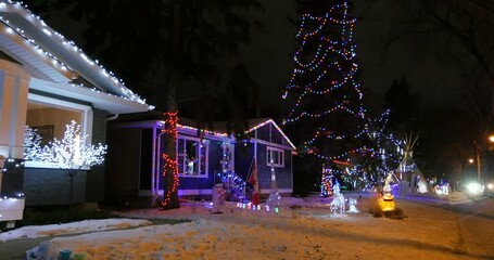 Houses decorated during the Christmas Season - Powered by Adobe