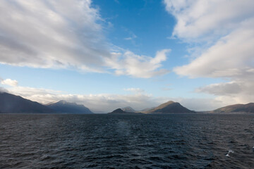 Lovely cloudscape over Sulafjorden, Møre og Romsdal, Norway