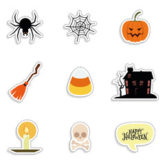 Set of halloween stickers. Halloween season - VEctor