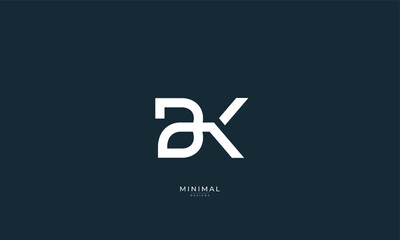 alphabet letter icon logo BK