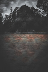 Fototapeta premium Sportplatz-Ruine