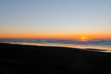 A beautiful coastal sunset at Ocean Beach, San Francisco