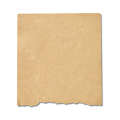 note paper blank sign tag label background ripped torn pad message vintage retro brown cardbord