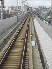 Naklejka premium 電車のレール