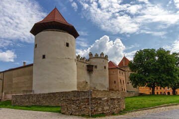 Fototapeta na wymiar View of old castle fort at Kezmarokby day, Slovakia