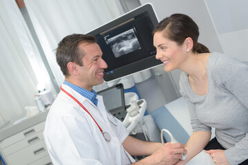 Fototapeta premium ultrasonography on the arm