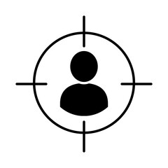 target man icon, silhouette style