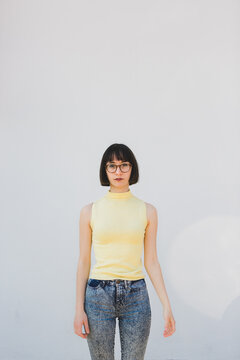 Nerdy Woman On White Background