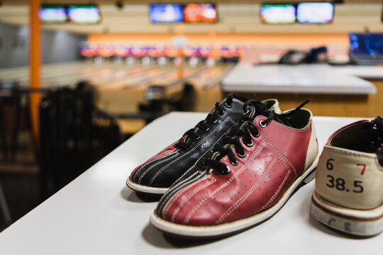 Bowling: Rental Bowling Shoes Sitting On Counter