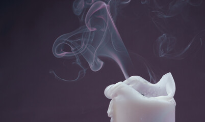 White abstract smoke isolated on black background