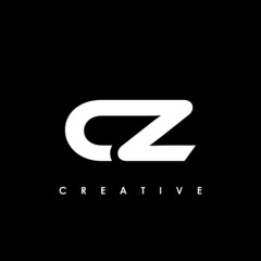 CZ Letter Initial Logo Design Template Vector Illustration - obrazy, fototapety, plakaty