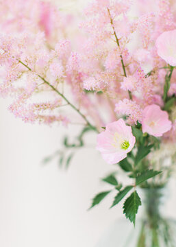 Pink Astilbe and Primrose Bouquet Arrangement