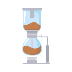 coffee syphon brew method isolated icon style