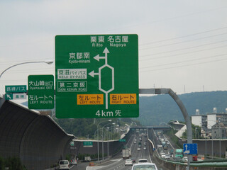 名神高速道路の案内板