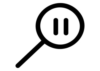 Search icon vector. Found find concept. Magnifying glass Sign isolated on white background. Flat design style for web, website, mobile app
