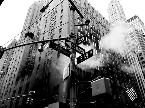 Manhattan, New York street corner
