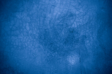 Old wall pattern texture cement blue dark abstract  blue color design are light with black gradient background.