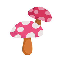 mushrooms nature vegetation isolated icon design