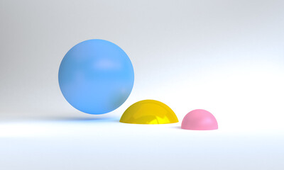 Minimalist abstract background, primitive geometrical, 3d rendering.
