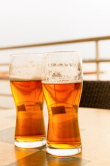 lager beer tasty cold malt drink summer cafe vertical photo