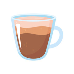 coffee glass cup beverage isolated icon style