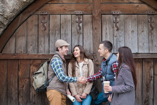 Friends Shaking Hands
