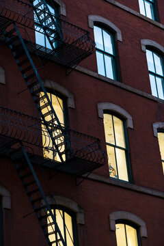 Outside stairs in Soho, New York