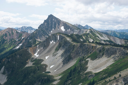 Vast alpine landscape in the North Cascades