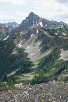 Vast alpine landscape in the North Cascades